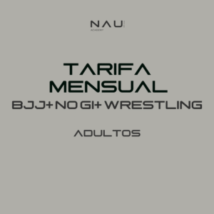 TARIFA MENSUAL BJJ+ NO GI+ WRESTLING (adultos)
