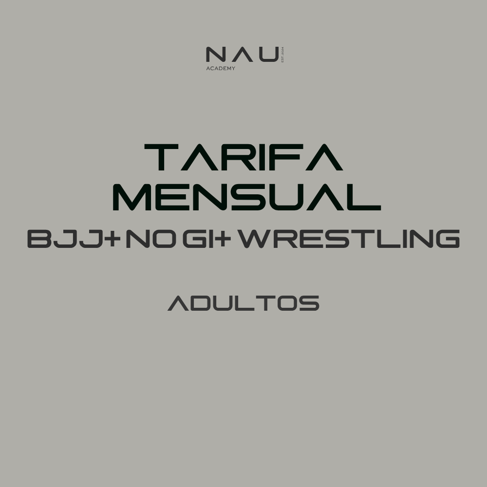 TARIFA MENSUAL BJJ+ NO GI+ WRESTLING (adultos)